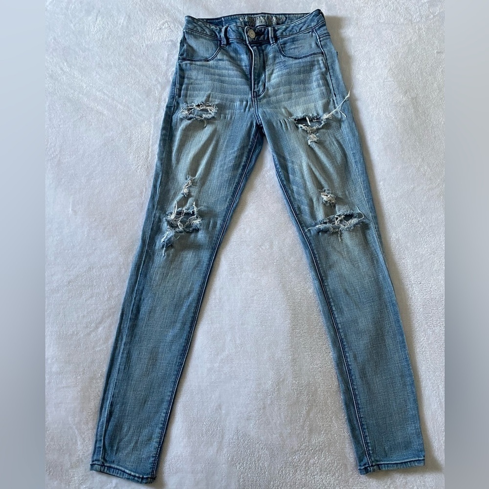 American Eagle Sky‎ High Jeggings Size 4 Regular Standard